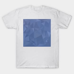 Steel Blue Abstract Low Polygon Background T-Shirt